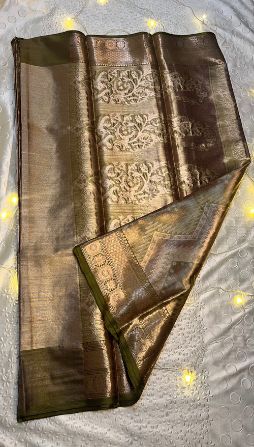 Soft metallic silky gold base with golden border - Premium quality and Wholesale Price Elegance